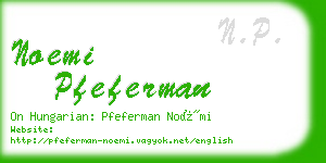 noemi pfeferman business card